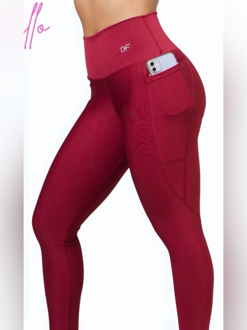 NEW Women’s leggings Dinasty Fit Colombian Booty Lifting High Waist Leggings Red